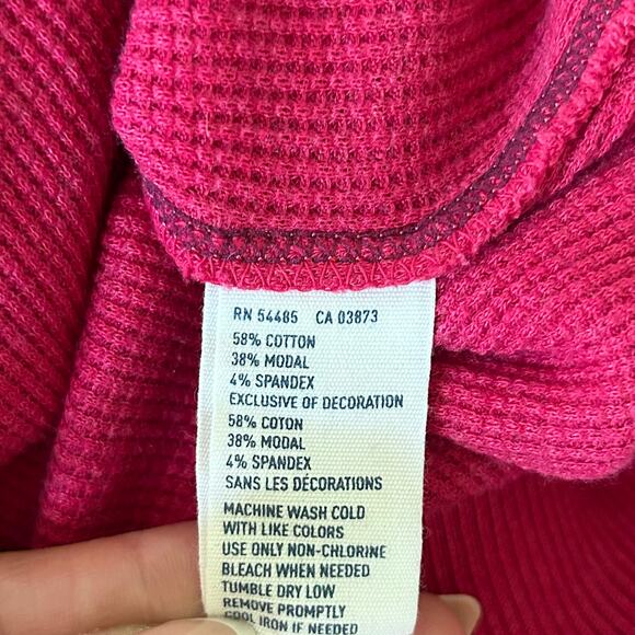Vintage American Eagle waffle knit long sleeve fitted long  tunic Y2K retro M - Picture 13 of 13